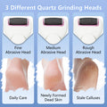 Electric Feet Callus Removers Waterproof Foot File Pedicure Tools Rechargeable Callous Removers with 3 Grinding Head for Dry Dead Skin Hard (Pink)