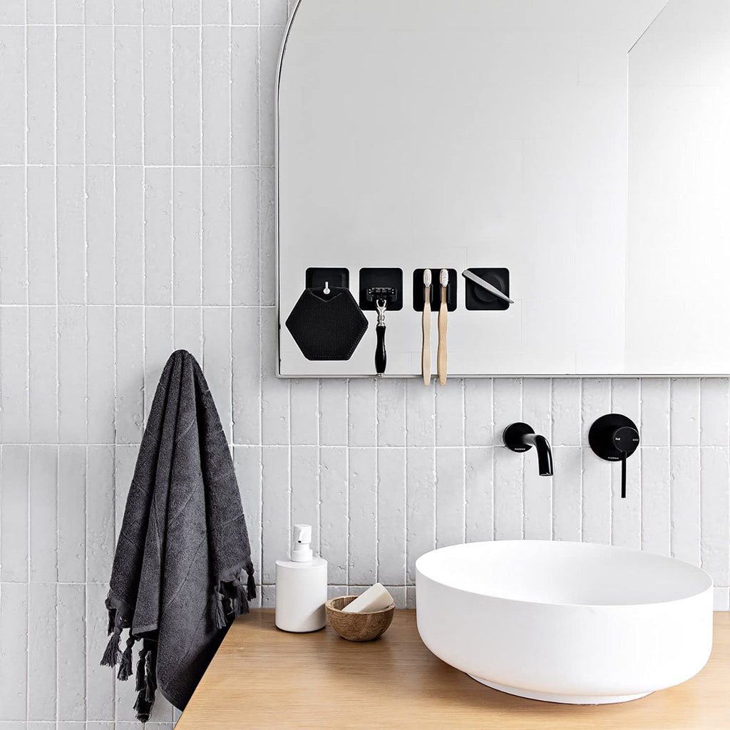 TOOLETRIES The 4-in-1 Tile Series, Bathroom Organizer – Charcoal