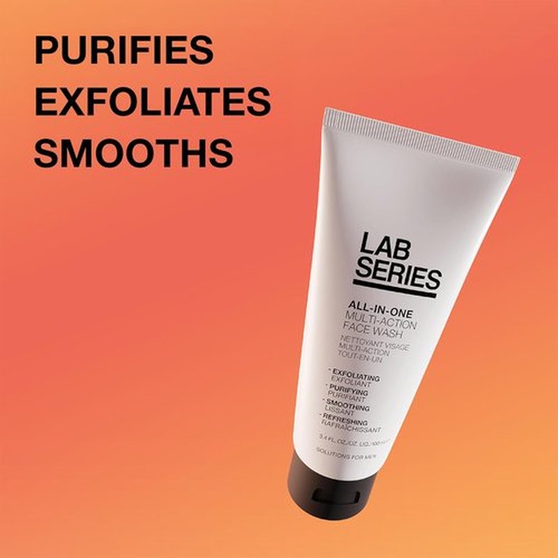 Lab Series Men's Multi-Action Face Wash - Cleanse & Purify Skin - All-In-One Skin Care Solution