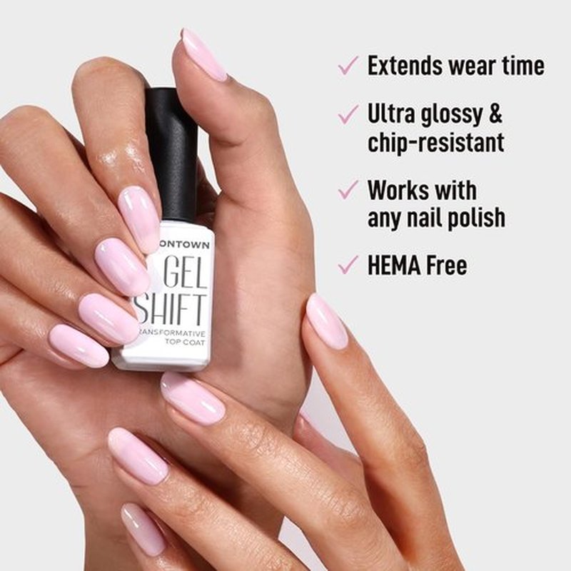LONDONTOWN GelShift Top Coat - Transformative UV Gel for High Gloss, Long-Lasting Manicure | HEMA Free