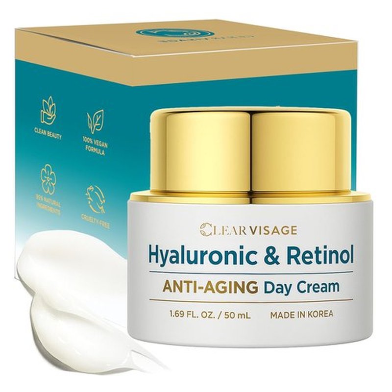 Regine Switzerland Hyaluronic Acid & Retinol Face Moisturizer - Anti-Aging, Hydrating Formula - 1.69 Fl. Oz.