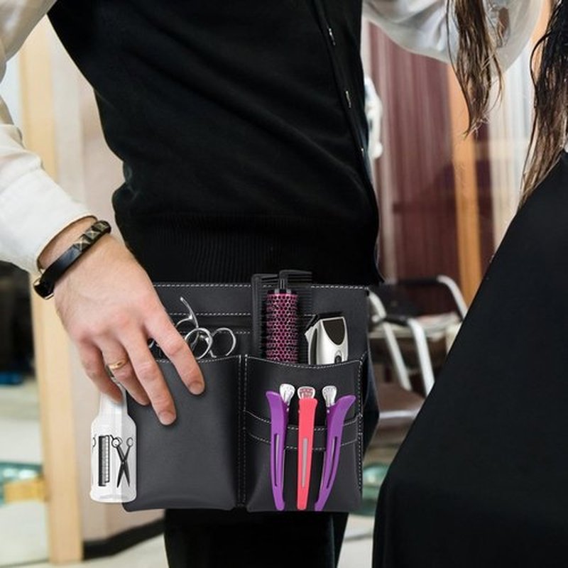 Noverlife Hairdresser Scissor Bag - Professional PU Leather Waist Pouch for Hairstylist Tools | Durable Storage Holster