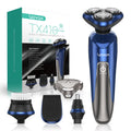 VOYOR Electric Razor for Men Cordless Shavers for Shaving with face sideburn Nose Ear Hair Rechargeable Wet Dry Waterproof TX410 New (New Version-Blue)