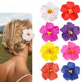 8pcs Hawaiian Flower Hair Clips for Women Fake hair clip for thin thick hair Clips for Wedding Bridal Beach Party (8pcs Vacation style)
