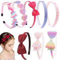 BoAn 8 Pack Girls Headbands, Multicolor, Non-slip, Glitter, Heart, Rainbow, Butterfly, Star, Toddlers, Children, Hair Accessories