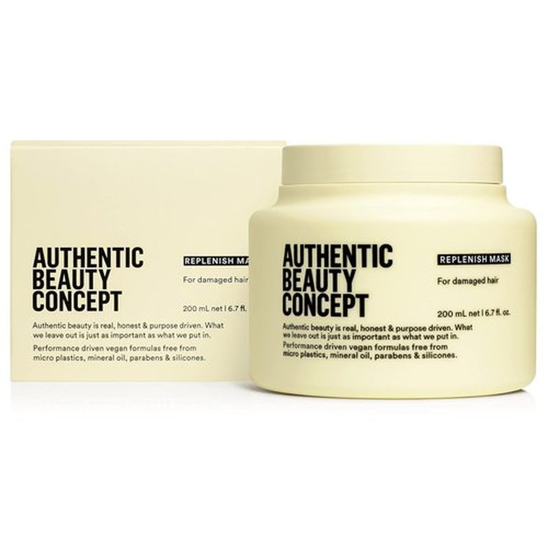 Authentic Beauty Concept Replenish Mask - Strengthens Damaged Hair | Vegan, Cruelty-Free & Silicone-Free