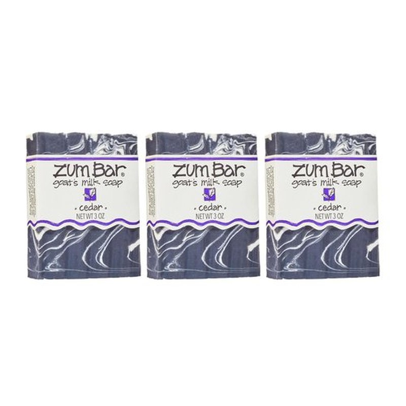 Indigo Wild Goat's Milk Soap Bar - Nourishing Essential Oil Soap for Hands & Body - Cedar Scent | 3 oz (3 Pack)