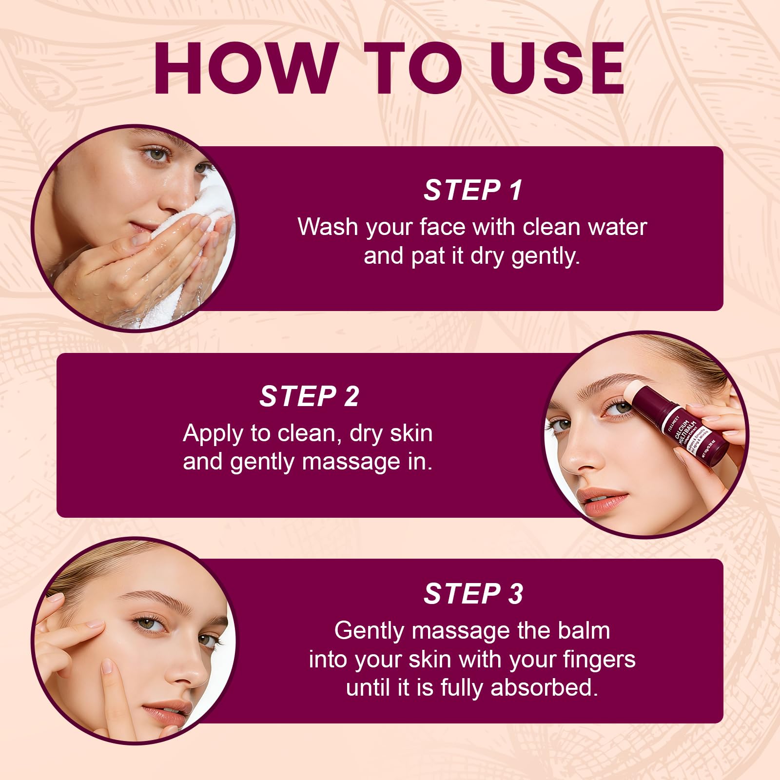 FullMeet Calcium Multi Balm Stick, Calcium Volume Multi Balm, Easy-to-control Collagen Moisturing Stick, Anti-aging, Firming, Hydrating, Multi-Purpose Skin Care for Face, Eyes, Neck, 10g