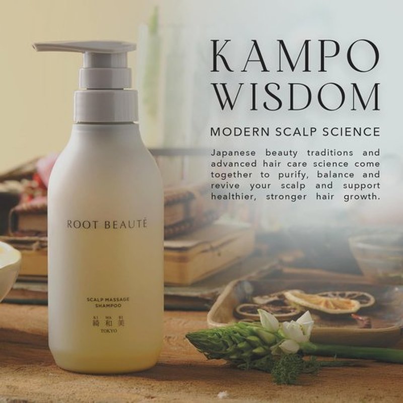 Kiwabi Root Beauté Itchy Scalp Shampoo - Sulfate-Free Natural Treatment for All Skin Types | 23 Botanicals for Hair Growth