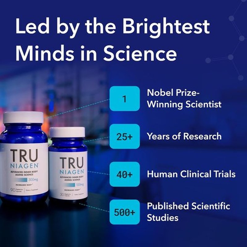 TRU NIAGEN NAD Supplement - Boost Brain Function & Anti-Aging | 300mg Niagen, 30 Servings