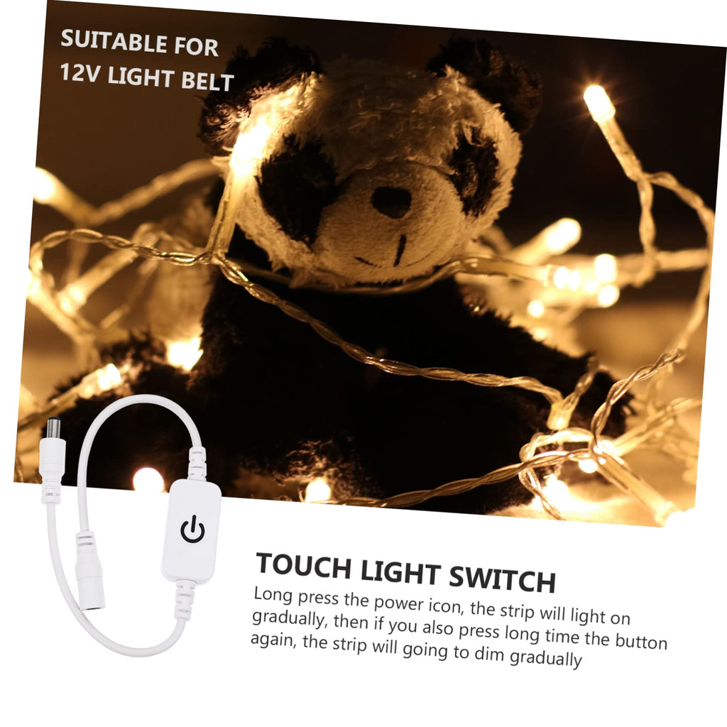 Uonlytech Touch Dimmer Switch Led Light with Inline Cable Controller Touch-Control Brightness Adjustment for Single Color Strip Lights Home Lighting Accessory for Steady Flicker-Free Dimming