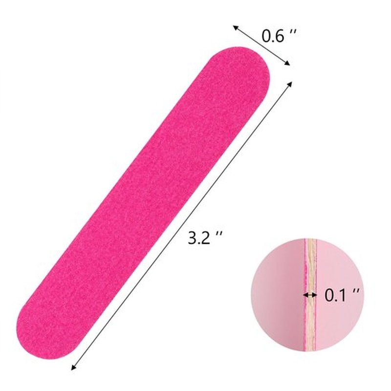 Tbestmax 400 Disposable Mini Nail File Bulk 3.4 inch Double Sided Emery Boards for Fingernail Tools 150 Grit Professional Nail Buffering Files