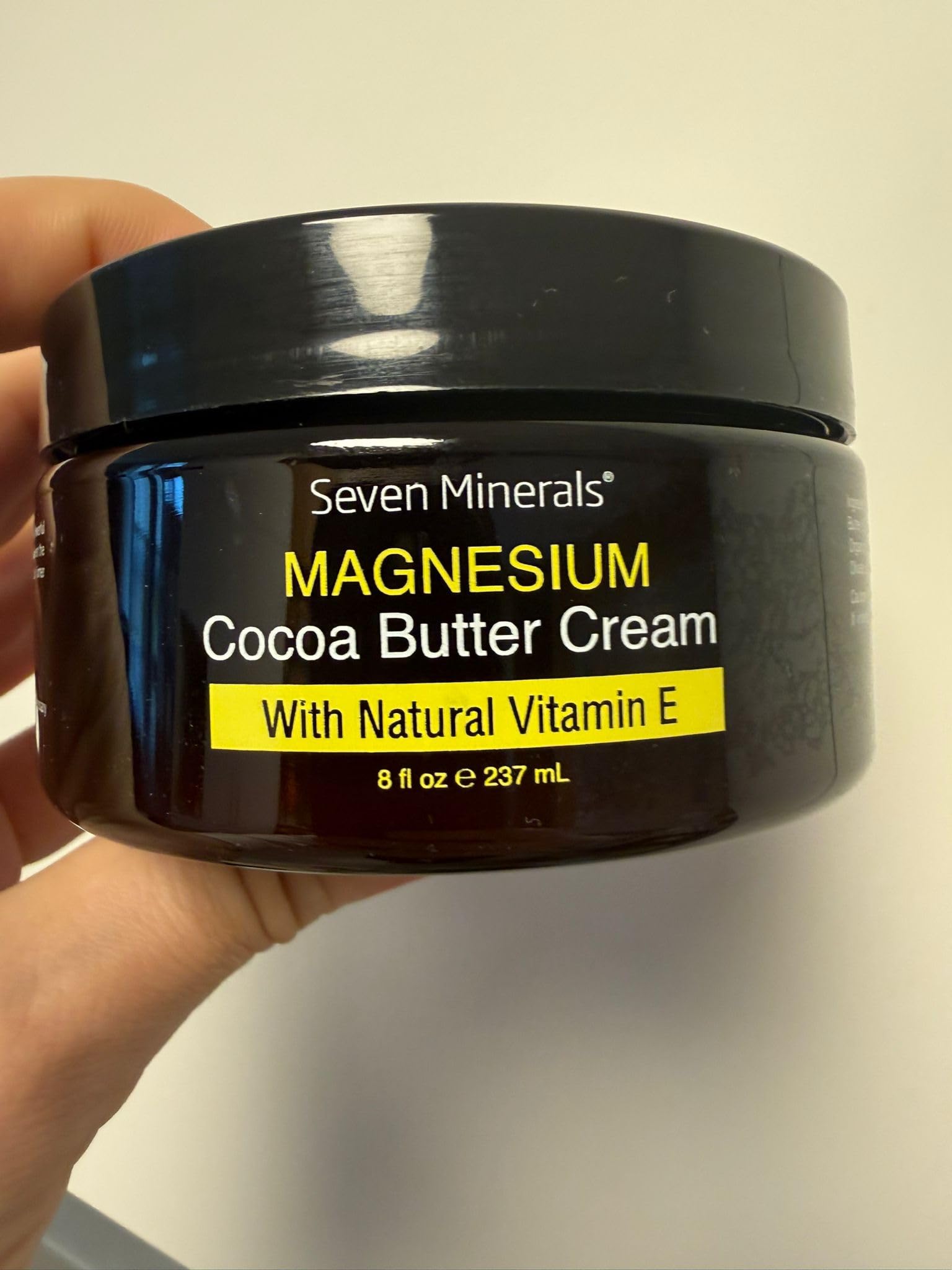 Seven Minerals, Natural Magnesium Cream With Moisturizing Organic Cocoa Butter & Vitamin E - No Harmful Ingredients USA Made Safe for Kids (8 fl oz)