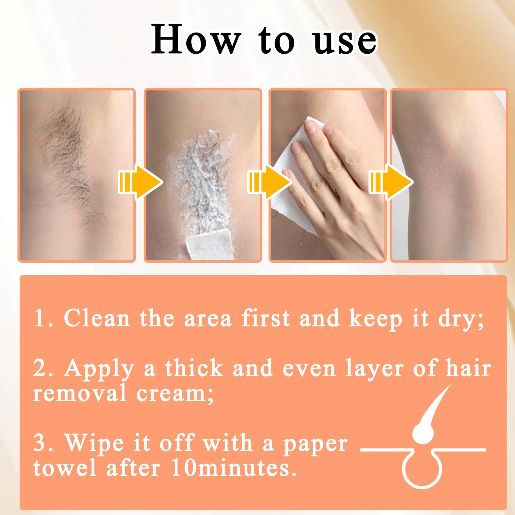 Intimate/Private Hair Removal Cream for Men & Women, Painless Flawless Hair Remover, Moisturizing, Long Lasting, Lightweight At Home Body Depilatory Cream, All Skin Types