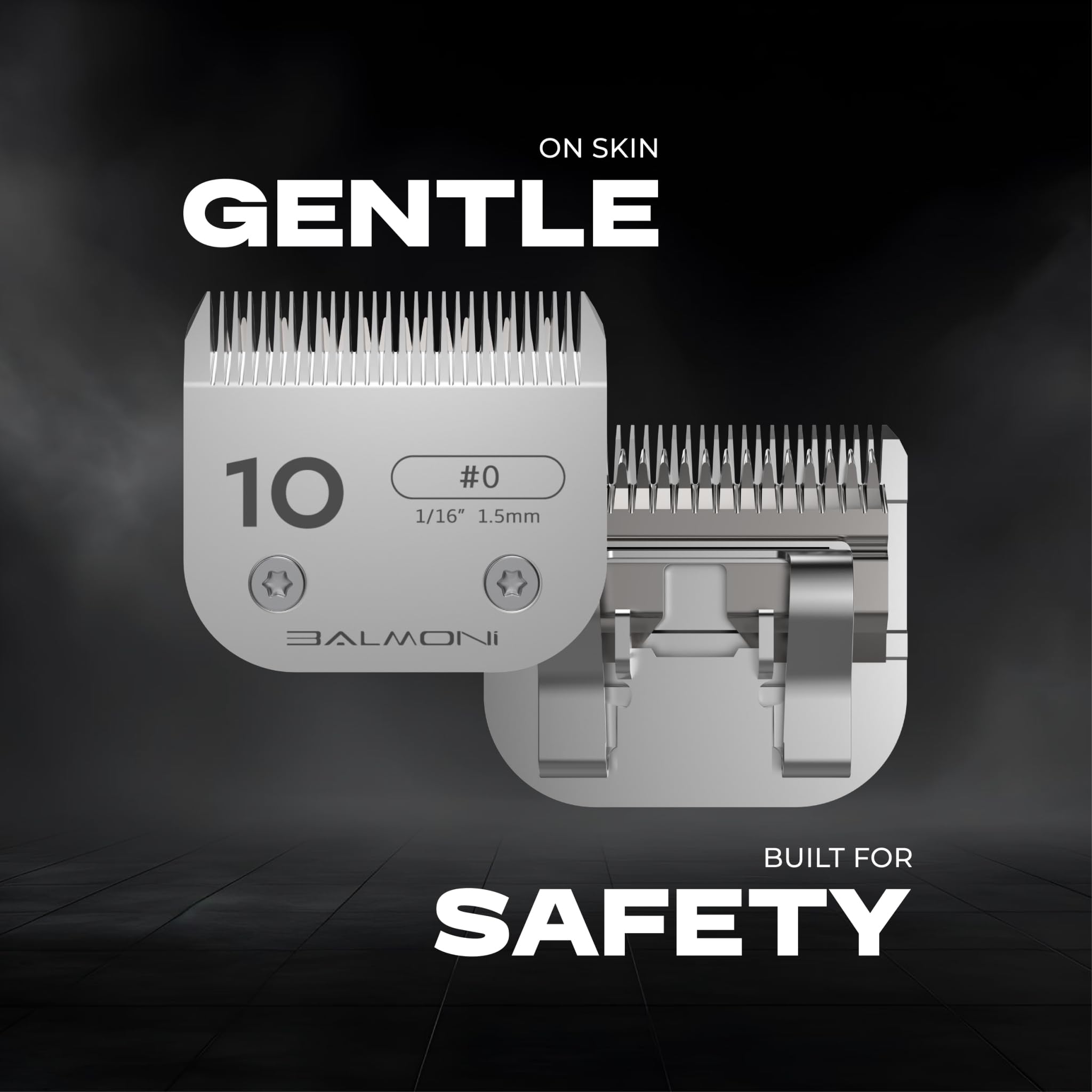 BALMONI Professional A5 Blades – Powder Metallurgy + Titanium-Ceramic, Low-Heat High-Precision – Fits Wahl, Andis, Oster, Heiniger A5 Clippers, Parent (#5F 6.3mm-1/4)