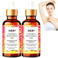 HER+ Cyperus Rotundus Oil - Hair Reduction Formula, Silky Smooth & Confident, Reducing Body Hair Growth, Easy to Use, Safe, 2 Fl Oz (2PCS)