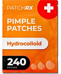 PatchRx Pimple Patches for Face (240 Patches), Hydrocolloid Acne Patches, Pimple Patch Pimple Stickers, Hydrocolloid Patch Acne Dots Acne Pimple Patches For Face, Zit Patches, Acne Spot