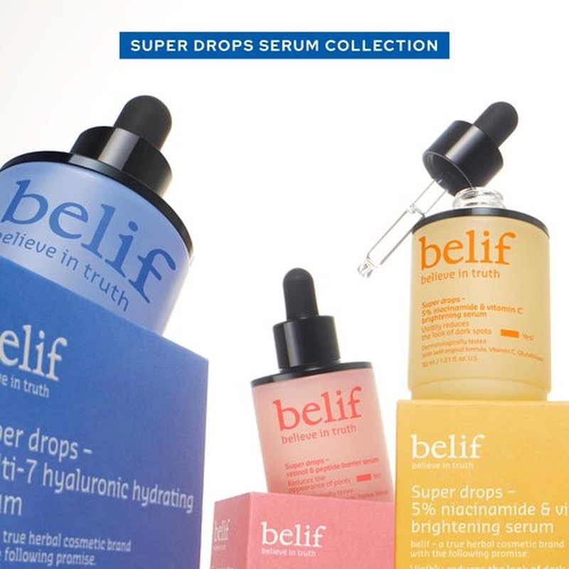 belif Discover Glowing Skin Trial Kit: Firming, Hydrating, Vitamin C Serum, Hyaluronic Acid, 5% Niacinamide, Retinol, Korean Skin Care