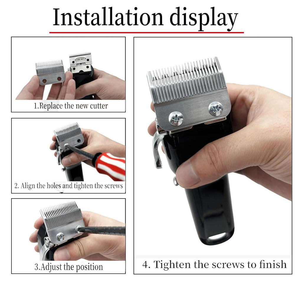 Wahl Clipper Replacement Blades - 2 Pack Compatible 2 Hole Design for Precision Cutting
