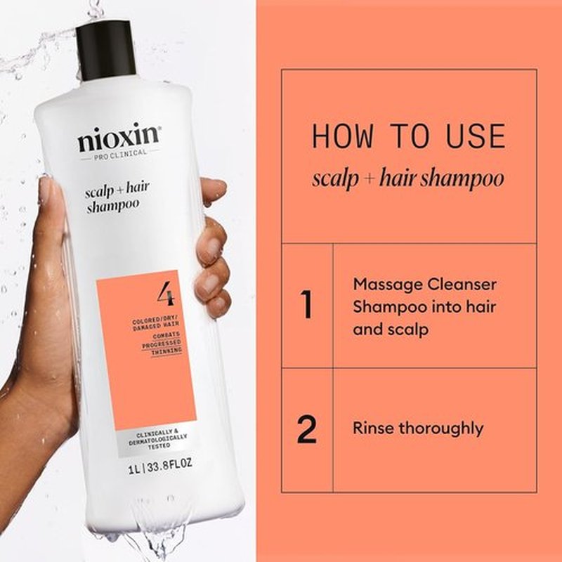 Nioxin Shampoo & Conditioner Duo Set - Strengthen Natural & Colored Hair | Includes Pumps | Systems 1-4