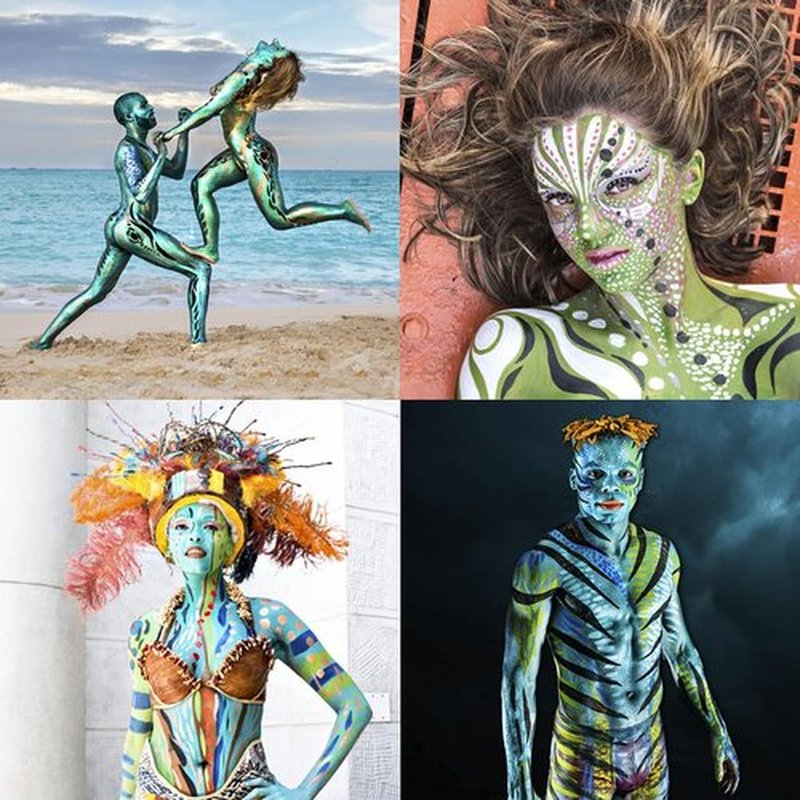 1 Stroke Palette 10 x 10g Face and Body Paint