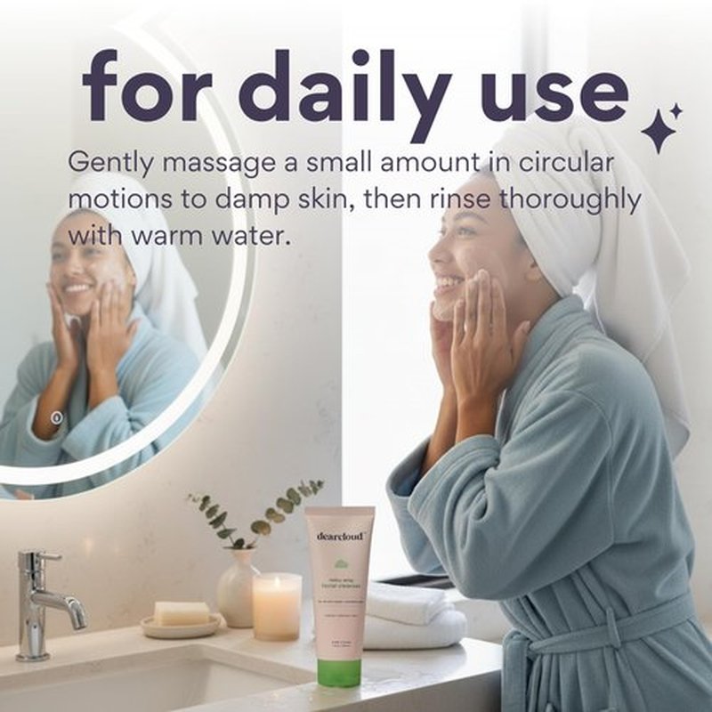 dearcloud Milky Whip Matcha Facial Cleanser – Korean Face Wash with BHA, Allantoin, and Matcha Green Tea (5 fl oz)