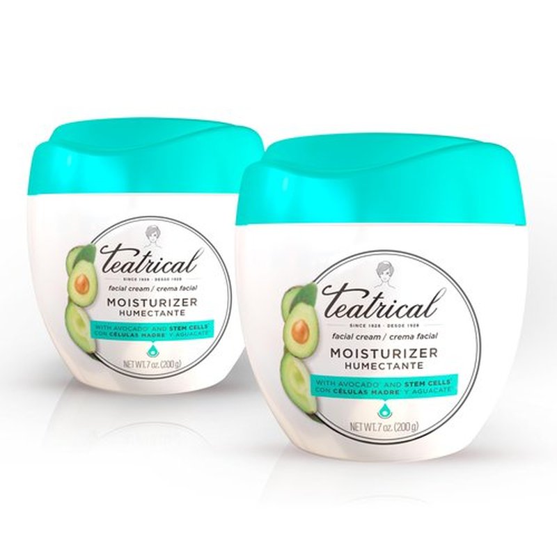 TEATRICAL Face Moisturizer with Avocado & Stem Cells, Moisturizing Face Cream for Women, Hydrating Day Facial Moisturizer, Stem Cell Cream, Facial Skin Care, 7 Oz (2 Pack)