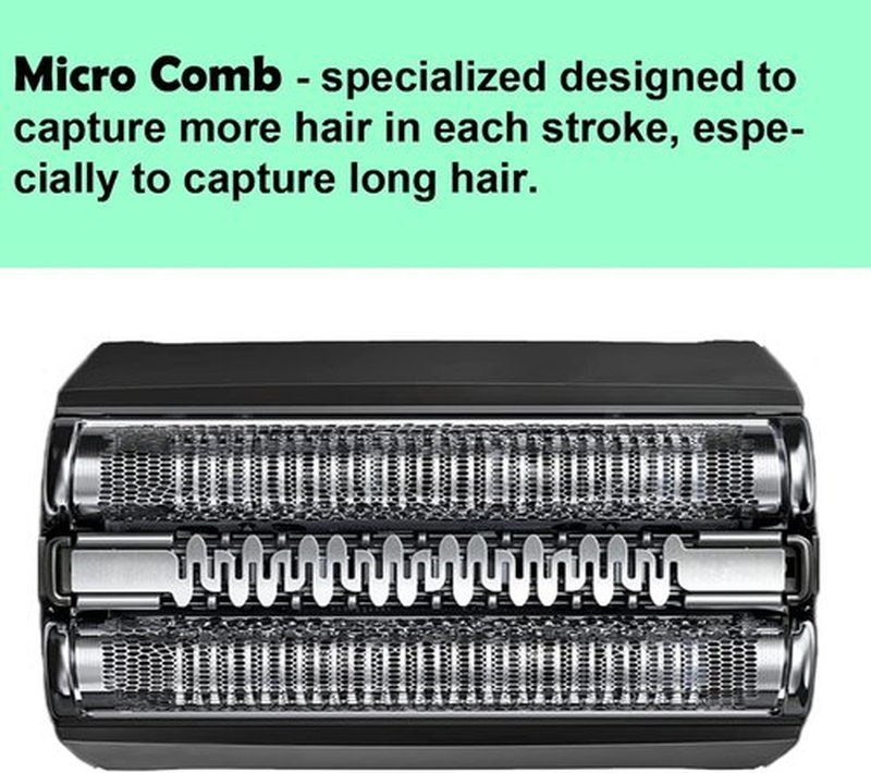 Braun 52B Series 5 Replacement Head - Wet & Dry Foil and Cutter for 5190cc, 5090, 5020 (2 Count)