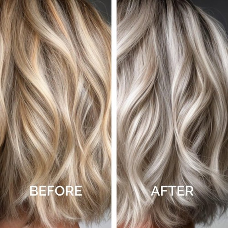 Just Nutritive Purple Toning Shampoo - Eliminate Brassiness & Boost Shine for Blonde, Gray, Silver Hair | 8 oz, Sulfate-Free, Paraben-Free