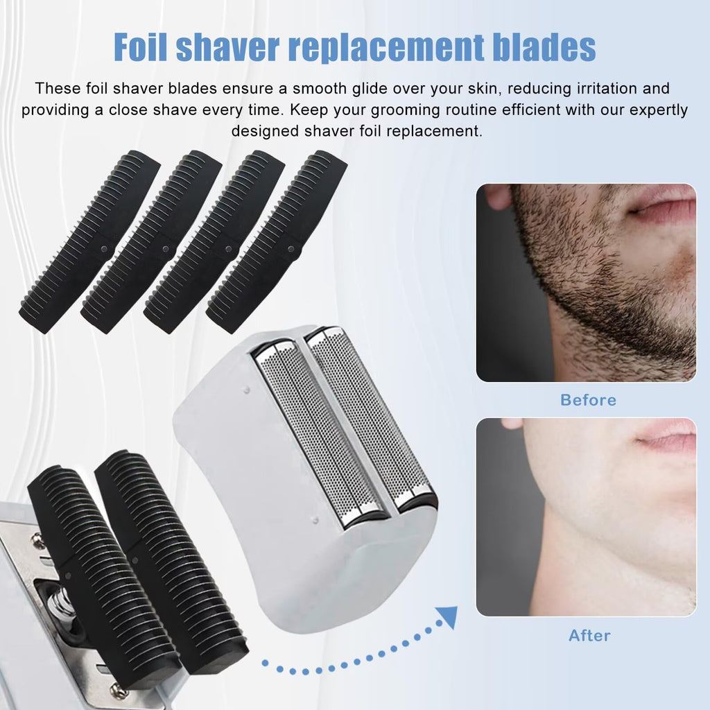 New Zafina-UP Foil Shaver Replacement Blades Fit for Andis Foil Shaver TS1 (17150, 17235, 17220), TS2 (17200), Fit for Wahl 5 Star Vanish(8173-700), 4Pcs Blades for Babylixx FXFS2 series