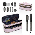 UOZL Hair Dryer Curling Iron Storage Bag, Travel Carrying Case, Slim Expandable Handheld Dual-Layer Travel Storage Bag for Dryer/Hair Tool Organizer/Style Organizer (Pink)