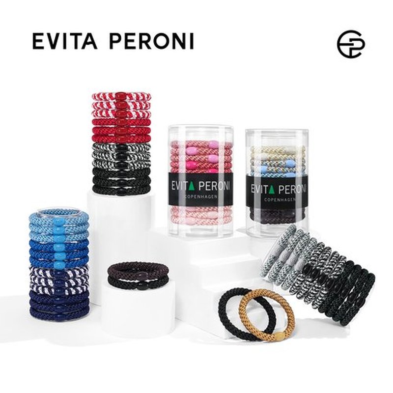 EVITA PERONI Hair Ties 12 Pcs Set, High Elastic Ponytail Holders, Hair Ties No Damage for Thick Curly Hair Women Men, Mothers Day Gifts (Black)