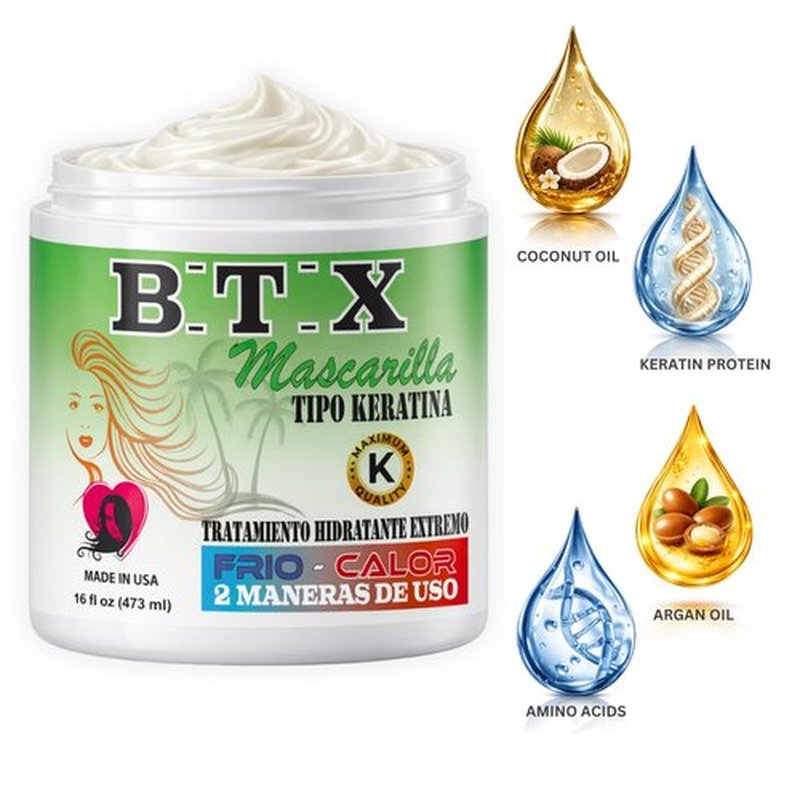 Kachita Spell BTX Hair Treatment Deep Conditioning Keratin Hair Mask, Formaldehyde-Free Smoothing Formula for Dry & Frizzy Hair, Salon-Quality Moisture Care, 16 floz Made in USA