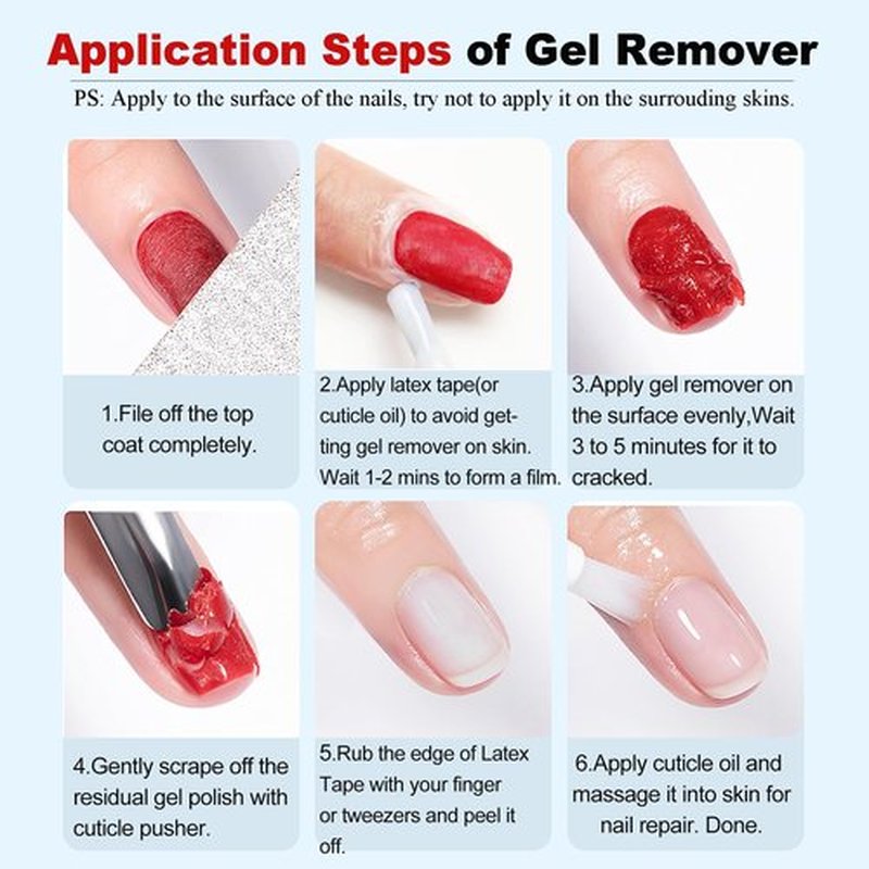 LOUINSTIC Gel Polish Remover – 15 ml Fast, Acetone-Free Gel Remover, Easily Removes Gel Nail Polish in 2-5 Minutes, Low-Irritation, No Foil Needed, Ideal for At-Home DIY Manicure Use