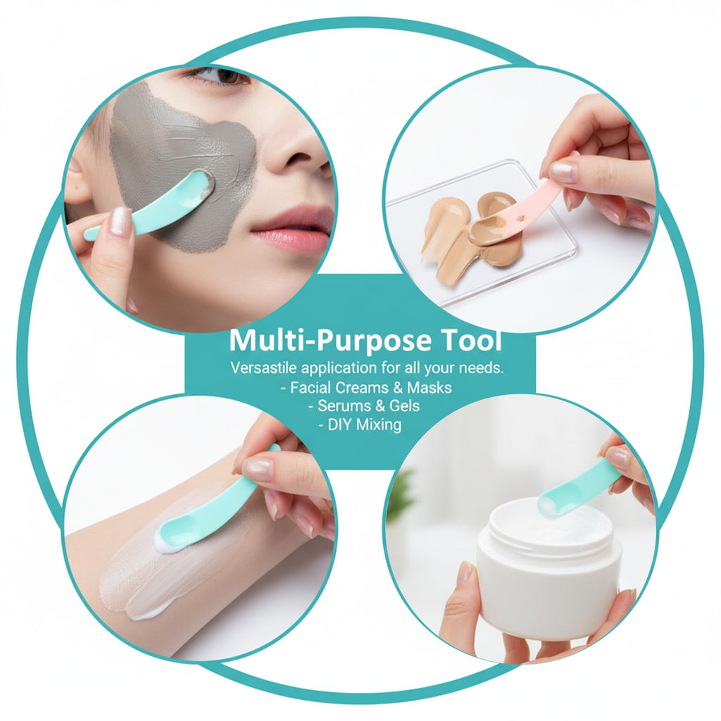 Jxiwfvl 200PCS Makeup Spatula Cosmetic Spatula Mini, Plastic Mini Skin Care Disposable Spatulas for Cosmetic Mixing and Skincare Creams, Multi Colored