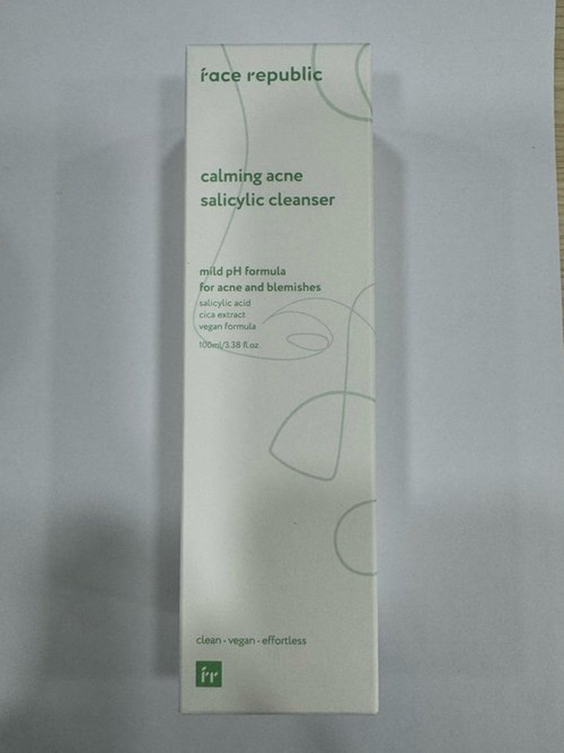 Face Republic Calming Salicylic Acid Cleanser 100ml 3.38 fl oz | Acne Care, Low pH Gel Foam | Calming, Clarifying, Oil Control | Salicylic Acid, Centella Asiatica, Tea Tree | Vegan Korean Face Wash
