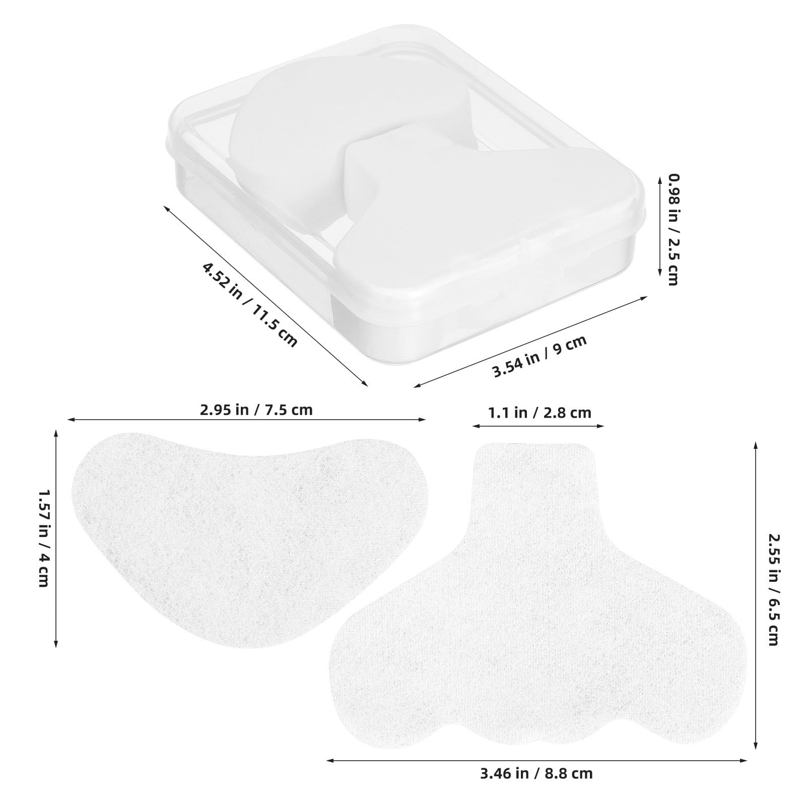 DOITOOL 200Pcs Nose Patches for Blackheads Chin Cleansing Patches T Zone Skin Care Nose Pore Sticker Paper for Pores, Strips Cotton Pads Pure Cotton