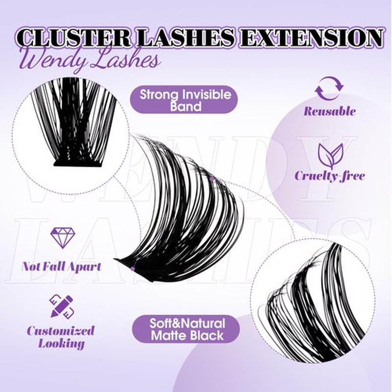 DIY Lash Clusters with Spikes Bottom Eyelash Clusters Spike Manga Individual Lashes Clusters Natural Look Eyelash Clusters Bottom Lashes Wispy Cluster Eyelash Extensions(80+100,12-18mm,0.07D)