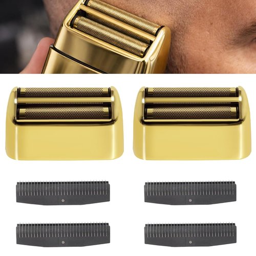 BaBylissPRO FXFS2 Shaver Replacement Foil & Cutters - Gold, 2 Pack for Precision Grooming
