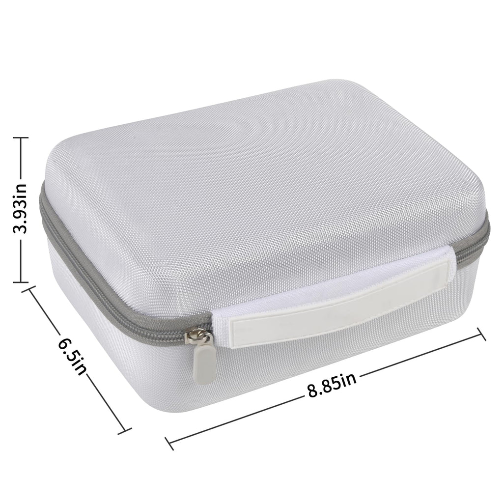 Case Compatible with Brother P-Touch PTD220 210 Home/Office Everyday Label Maker, Storage Holder Carrying Organizer for Label Tapes, AC Adapter, Charging Cables (Box Only) - White