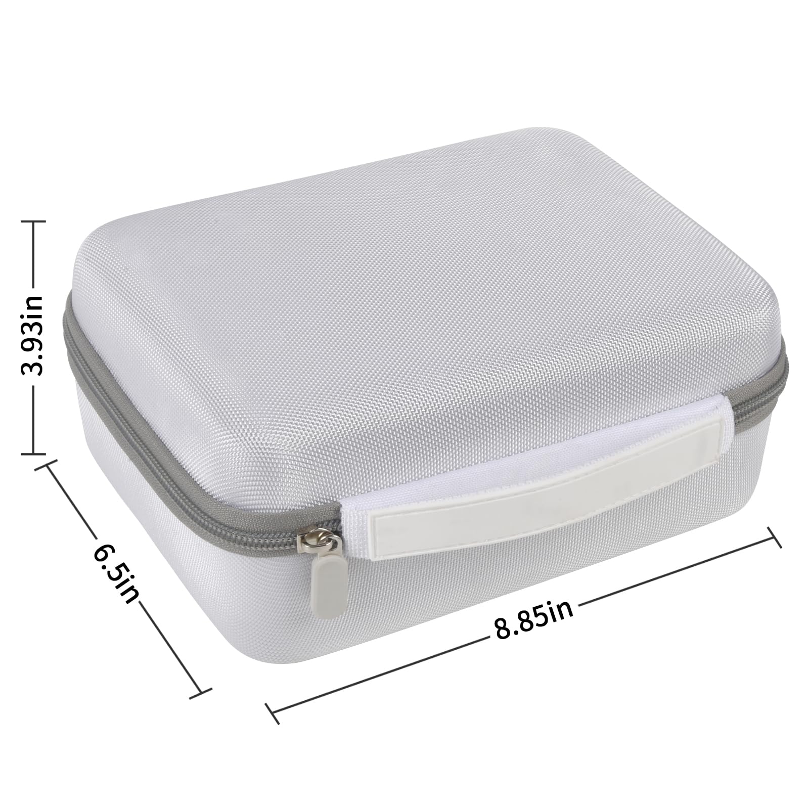 Case Compatible with Brother P-Touch PTD220 210 Home/Office Everyday Label Maker, Storage Holder Carrying Organizer for Label Tapes, AC Adapter, Charging Cables (Box Only) - White