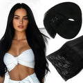 Sunny Hair Clip in Hair Extensions Real Human Hair 22 Inch 120g Remy Hair Clip in Extensions for Women Human Hair Extensions Jet Black