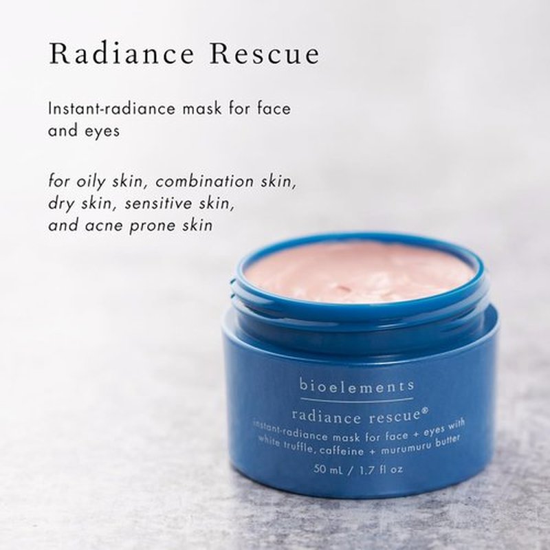 Bioelements Radiance Rescue Face & Under Eye Mask - 1.7 fl oz | Instant Radiance for All Skin Types - Vegan & Cruelty-Free