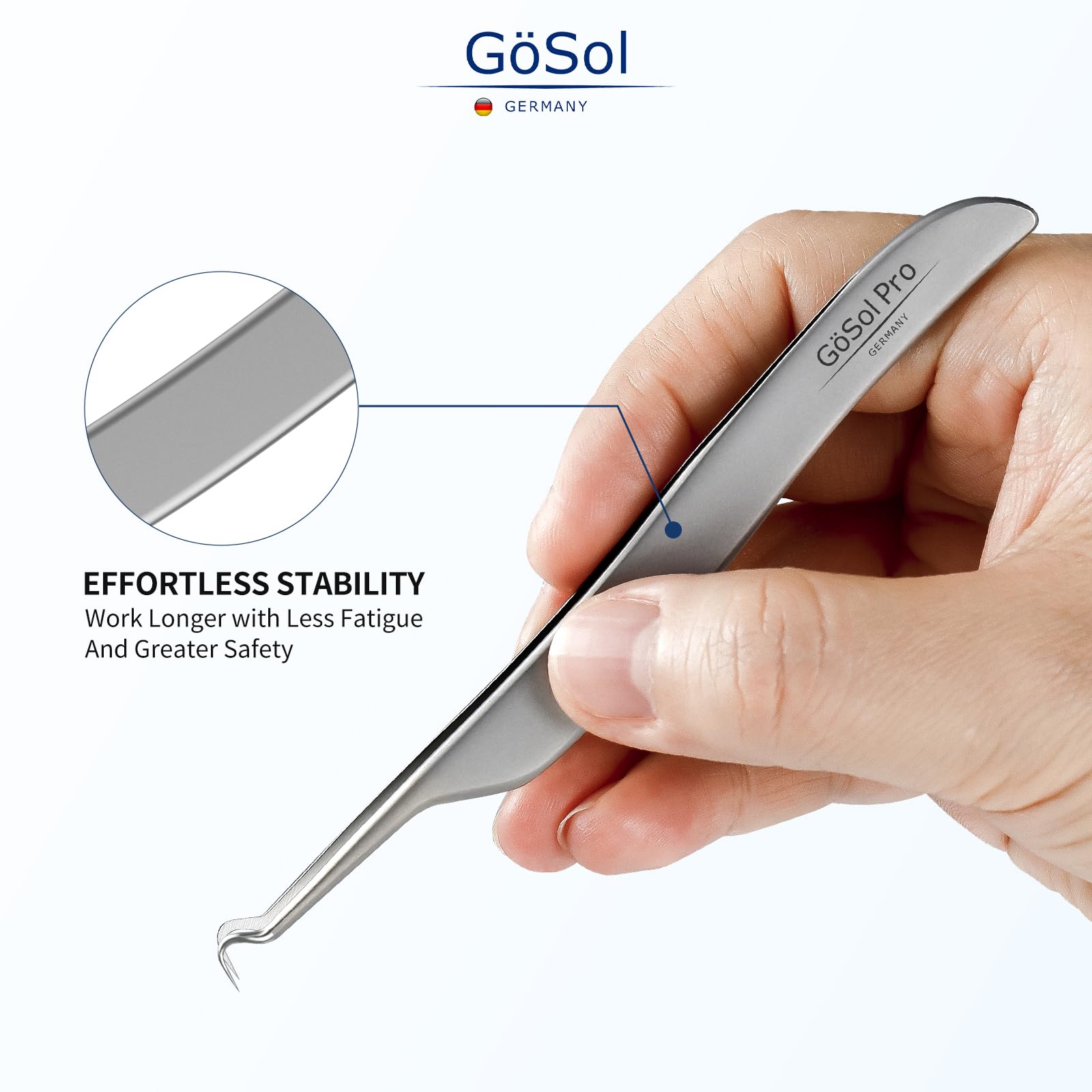 Pro Blackhead Tweezers for Nose & Face – Precision Acne, Skin impurities Removal Tool for Men & Women, Stainless Steel, Professional Curved Extraction Tweezers for Removing Whiteheads and pimples