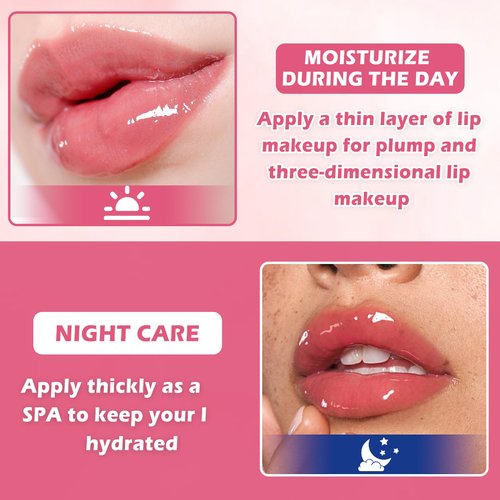 CAHIUYOA 3PCS Bee Lip Balm Honey Pot Honey Lip Balm Strawberry Honey Cherry Lip Sleeping Mask Hydrating Bee Lip Balm with Stick Day & Night Lip Care Products - Strawberry Honey Cherry