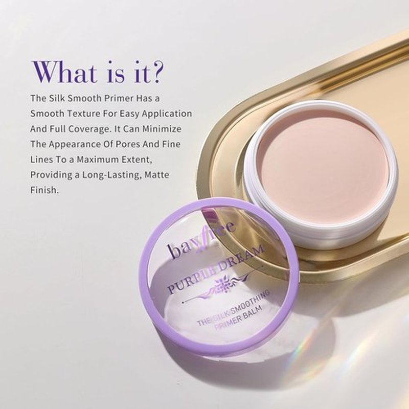 Bayfree Silk Smoothing Primer Balm - Poreless Formula for Flawless Skin | Long-Lasting, 0.35 oz