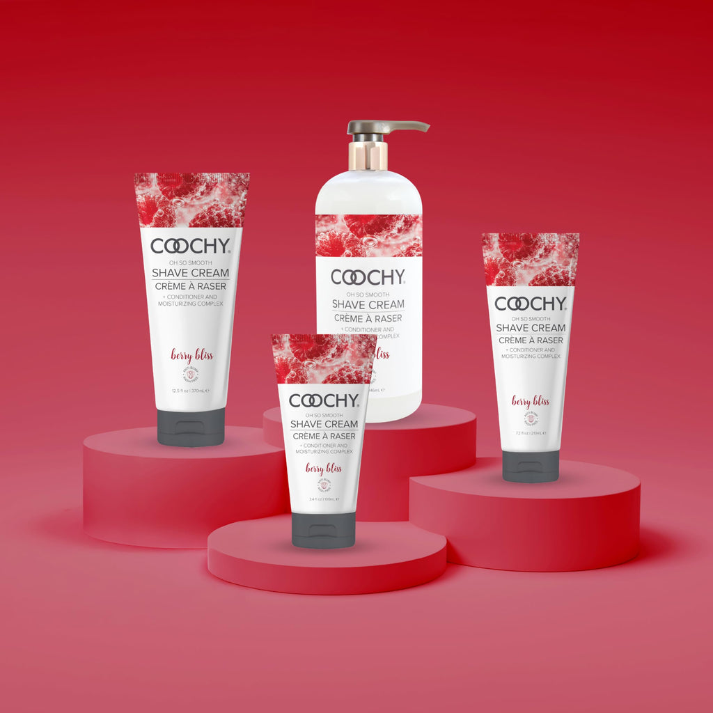 Coochy Shave Cream - Moisturizing Shave Lotion - Gentle Intimate Shaving Cream - For Bikini Area, Underarms, Legs & More - Rash-Free, Hydrating Formula - Berry Bliss - 12.5 oz