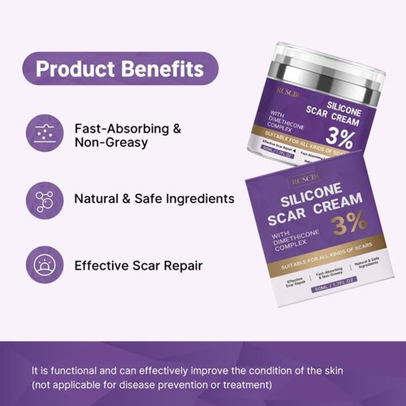 Scar Soothing Cream,Scar Cream,Advanced Scar Removal Cream for Surgical Scars, 3% Dimethicone Complex Silicone scar cream for Old & New Scars,C-Section, Pregnancy, Acne, Injury, Keloids, Burns (1PCS)