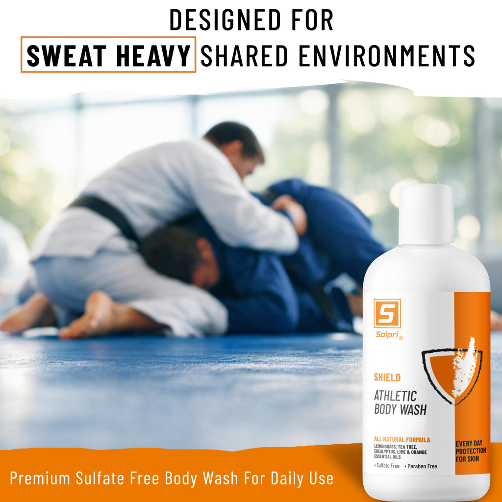 Solpri Shield Tea Tree Body Wash for Athletes | Sulfate Free Body Wash | Odor Control with Lemongrass & Eucalyptus Oils | 8 oz