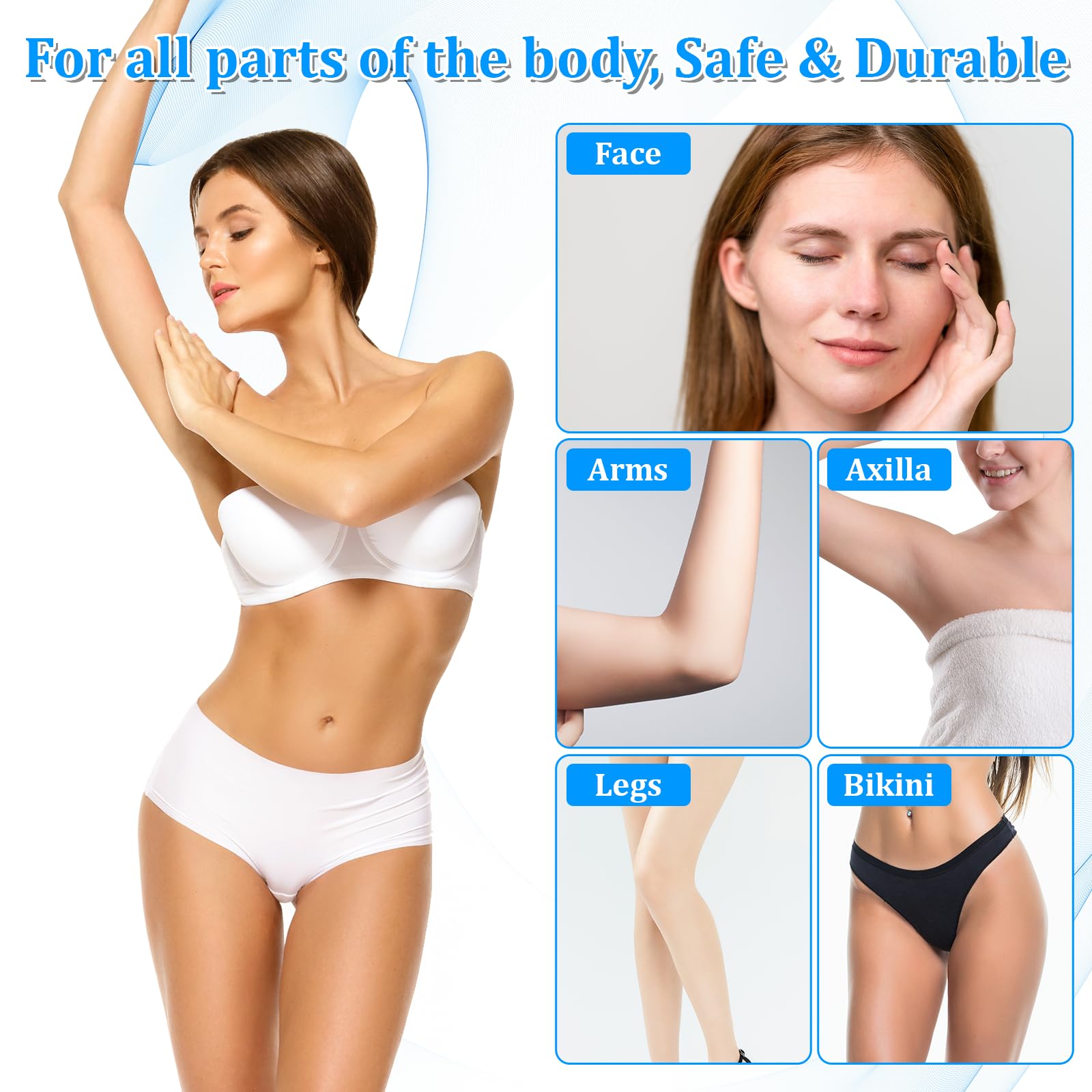 SHENLIU 1200 Pcs Wax Strips Non Woven for Women Men